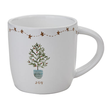 Rustic Christmas Joy Mugs - Set of 4 Park Designs - The Fox Decor